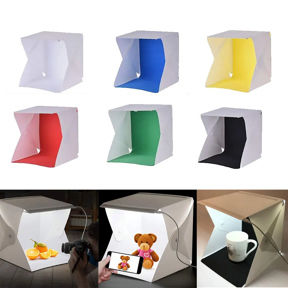 1 Set 24*24*22CM LED 5V 1APortable Light Box Photo Studio Photography Folding Studio Single Light Strip 6-color Background Cloth
1 Set 24*24*22CM LED 5V 1APortable Light Box Photo Studio Photography Folding Studio Single Light Strip 6-color Background Cloth