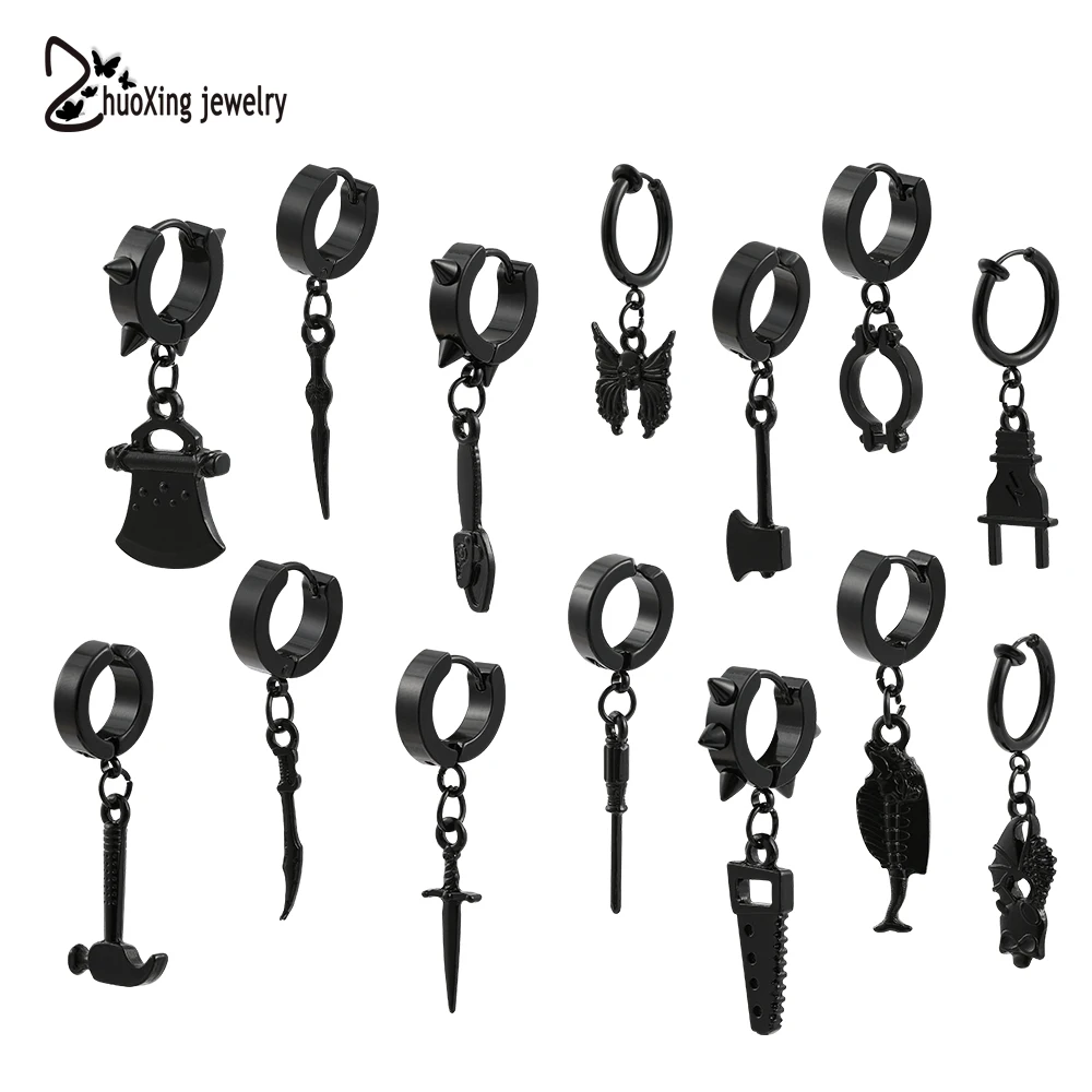 Fashion Gothic Small Hoop Earrings Set Alloy Korean Style Earrings to Gift Ears Piercing Jewelry Men Accessories for Women
Fashion Gothic Small Hoop Earrings Set Alloy Korean Style Earrings to Gift Ears Piercing Jewelry Men Accessories for Women
