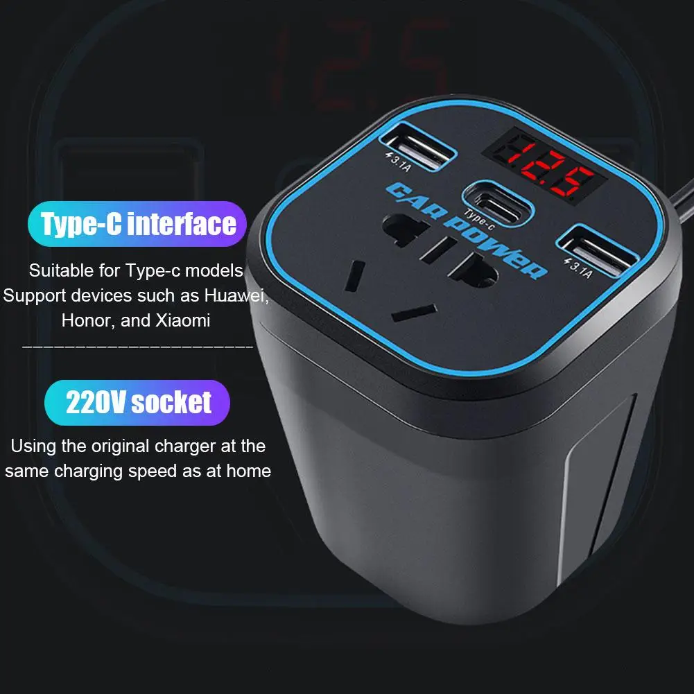 200W Car Power Inverter 12V 24V To 10V-220V Fast Charging Converter USB Charger Inverter For IPad RV SUV For Phone Tablet T3R0
200W Car Power Inverter 12V 24V To 10V-220V Fast Charging Converter USB Charger Inverter For IPad RV SUV For Phone Tablet T3R0