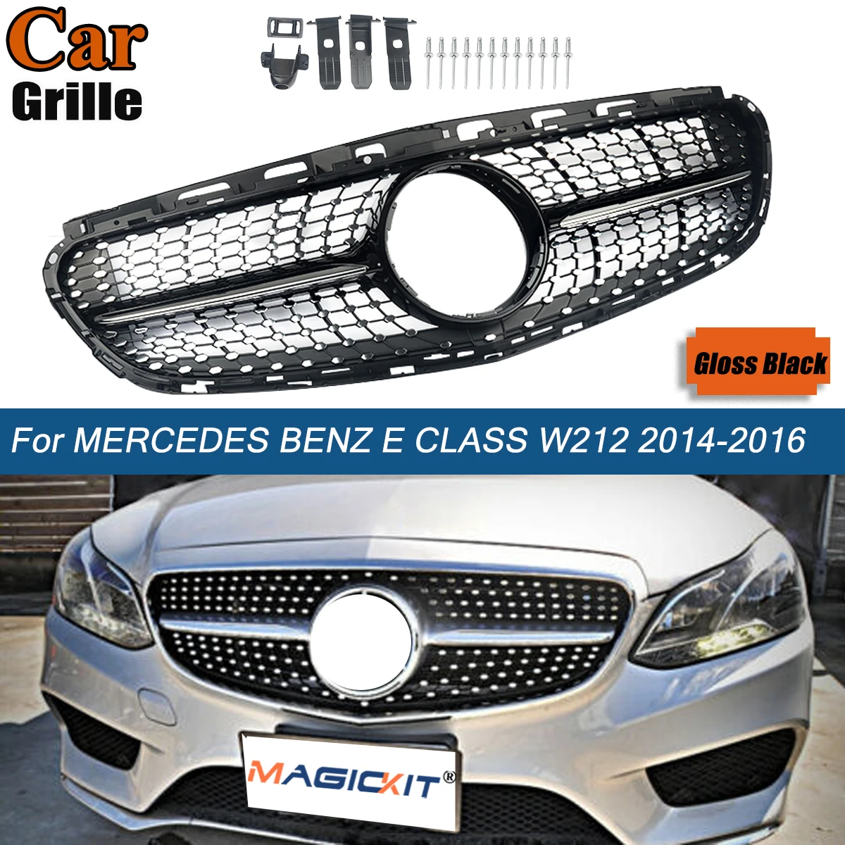 ABS For Mercedez Benz E Class W212 Grill Diamond 4-Doors Saloon 2014-2016 Gloss Black Front Car Replacement Grille
ABS For Mercedez Benz E Class W212 Grill Diamond 4-Doors Saloon 2014-2016 Gloss Black Front Car Replacement Grille