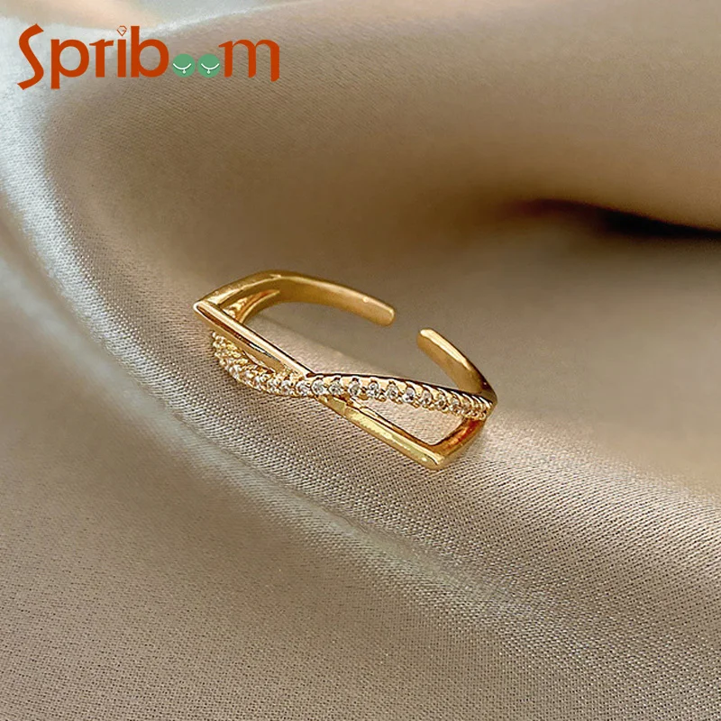 Gold Color Simple Rings for Women Zircon Cross Index Finger Ring Opening Adjustable Female Jewelry Aesthetic Girls Gift
Gold Color Simple Rings for Women Zircon Cross Index Finger Ring Opening Adjustable Female Jewelry Aesthetic Girls Gift