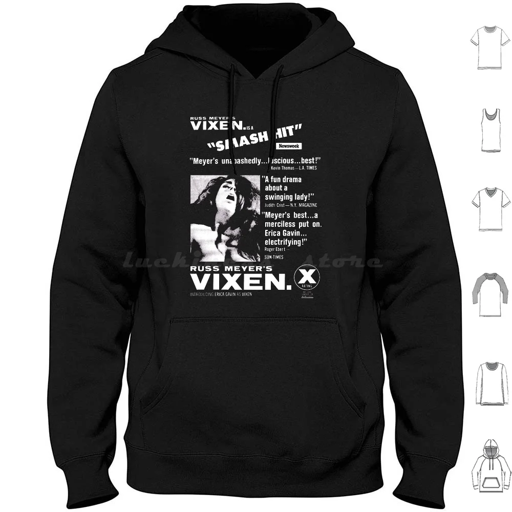 Толстовка Vixen с длинным рукавом из хлопка, винтажные фильмы Meyer Russ Meyer, винтажные фильмы в стиле ретро, культовые фильмы
Толстовка Vixen с длинным рукавом из хлопка, винтажные фильмы Meyer Russ Meyer, винтажные фильмы в стиле ретро, культовые фильмы