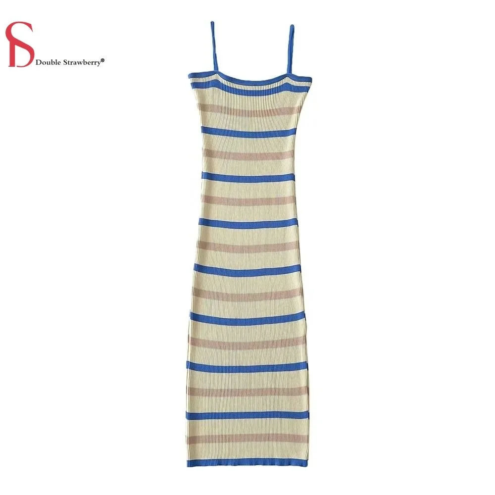 Wool Contrast Color Striped Suspender Dress Streetwear Women's Elastic Slim Sexy Skinny Mid-length
Wool Contrast Color Striped Suspender Dress Streetwear Women's Elastic Slim Sexy Skinny Mid-length