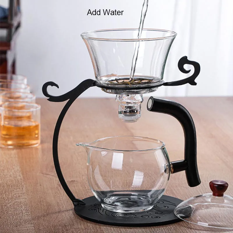 

Креативный стеклянный чайник, термостойкий чайник из боросиликатного стекла, турецкий капельный чайник для чая, кофе, автоматическая чайна...