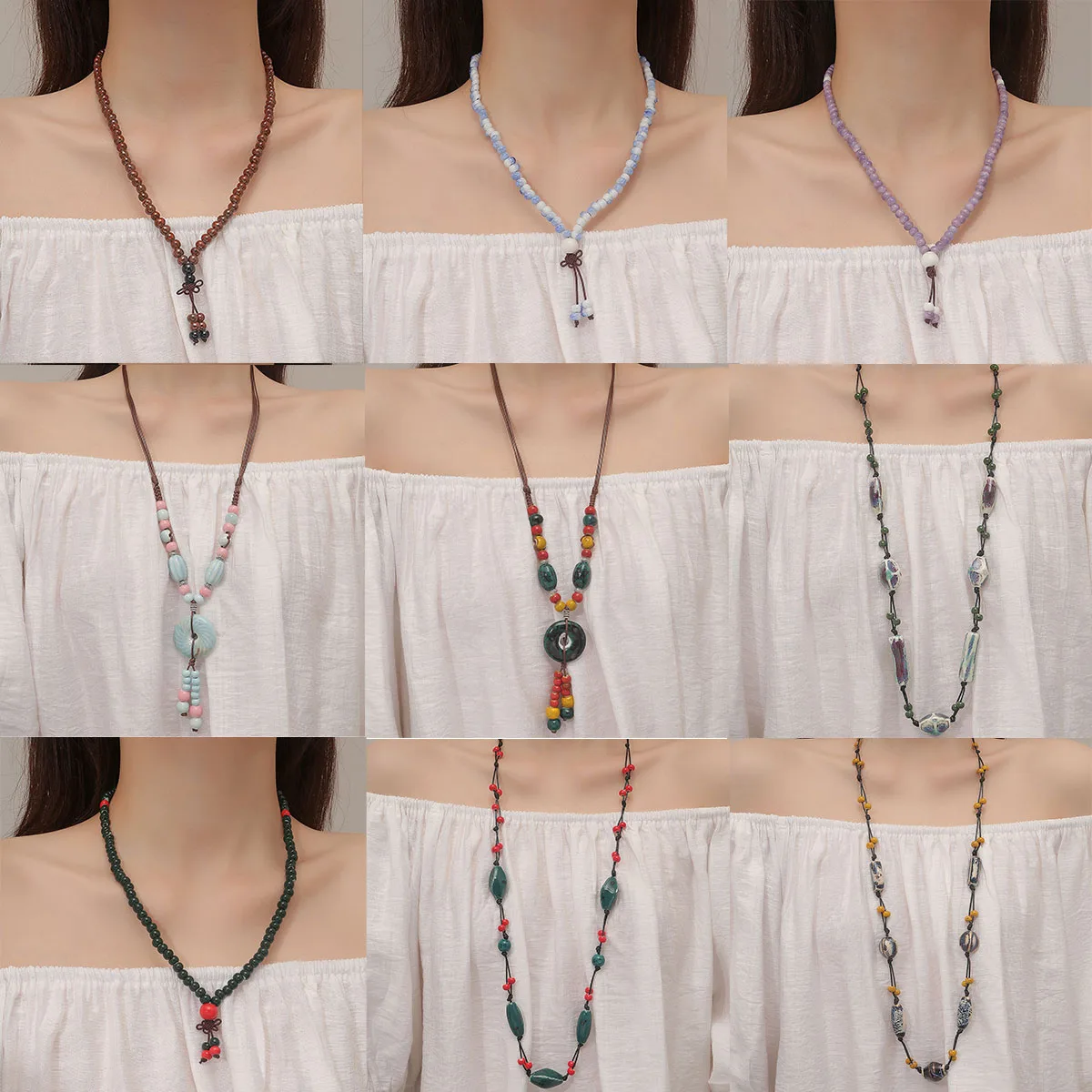 2022 New Vintage Elastic Rope Acrylic Bead Necklace for Women Bohemian Style Holiday Jewelry
2022 New Vintage Elastic Rope Acrylic Bead Necklace for Women Bohemian Style Holiday Jewelry