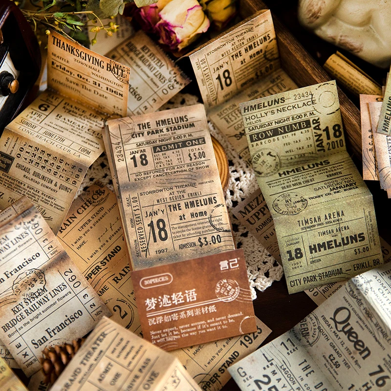 30 pcs per lot Tearable material paper retro style English bill material hand ledger decoration collage Memo Pad 6 options
30 pcs per lot Tearable material paper retro style English bill material hand ledger decoration collage Memo Pad 6 options