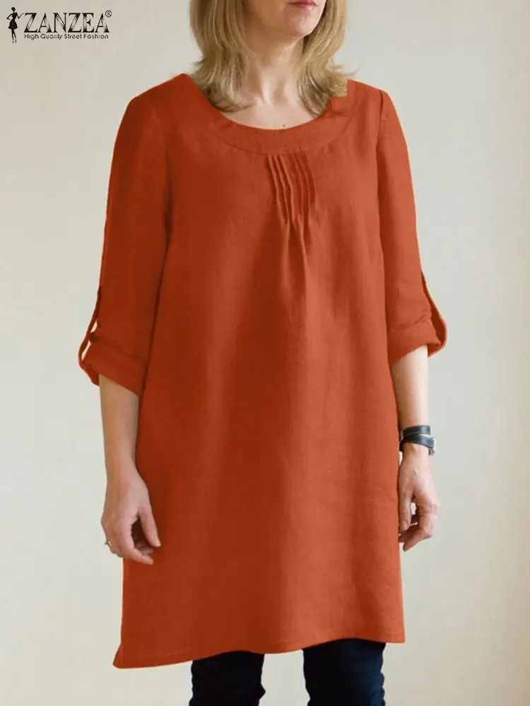 ZANZEA Elegant Cotton Sundress Fashion Solid Color Knee Length Dress Summer Women Casual Loose Vestidos Holiday Beach Robe 2023
ZANZEA Elegant Cotton Sundress Fashion Solid Color Knee Length Dress Summer Women Casual Loose Vestidos Holiday Beach Robe 2023