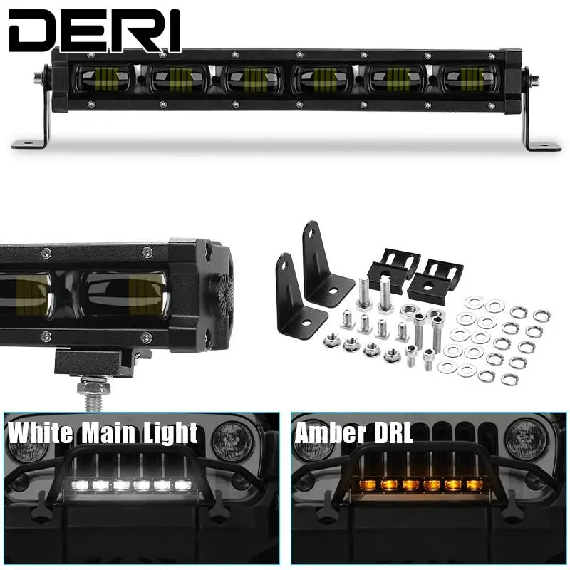 

8inch 14inch 6D Slim LED Light Bar Work Light 12V 24V Driving Fog Car led bar For Jeep Offroad ATV SUV 4WD barra de led