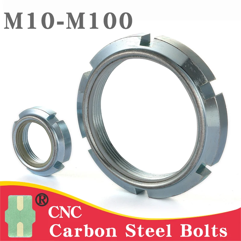 GUK Nylon Non-return Lock Nut Anti-loosening Self-locking Round Nut Slotted Tight Groove M10-M20M45-M100 Galvanized Carbon Steel
GUK Nylon Non-return Lock Nut Anti-loosening Self-locking Round Nut Slotted Tight Groove M10-M20M45-M100 Galvanized Carbon Steel