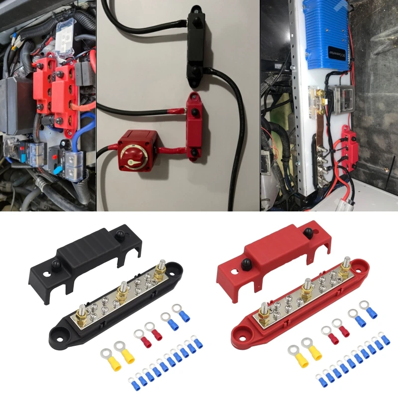 Power Distribution Terminal Block with Cover with M6 Terminal Studs Screws Battery Bus Bar for Car RV Boat Marine Pickup
Power Distribution Terminal Block with Cover with M6 Terminal Studs Screws Battery Bus Bar for Car RV Boat Marine Pickup