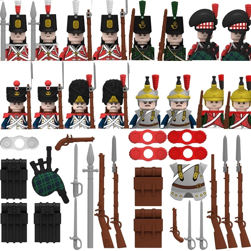 Napoleonic Wars Series Building Blocks Military Soldiers Figures British Fusilier Rifles Bagpiper Weapons Bricks Kids Toys Gifts
Napoleonic Wars Series Building Blocks Military Soldiers Figures British Fusilier Rifles Bagpiper Weapons Bricks Kids Toys Gifts