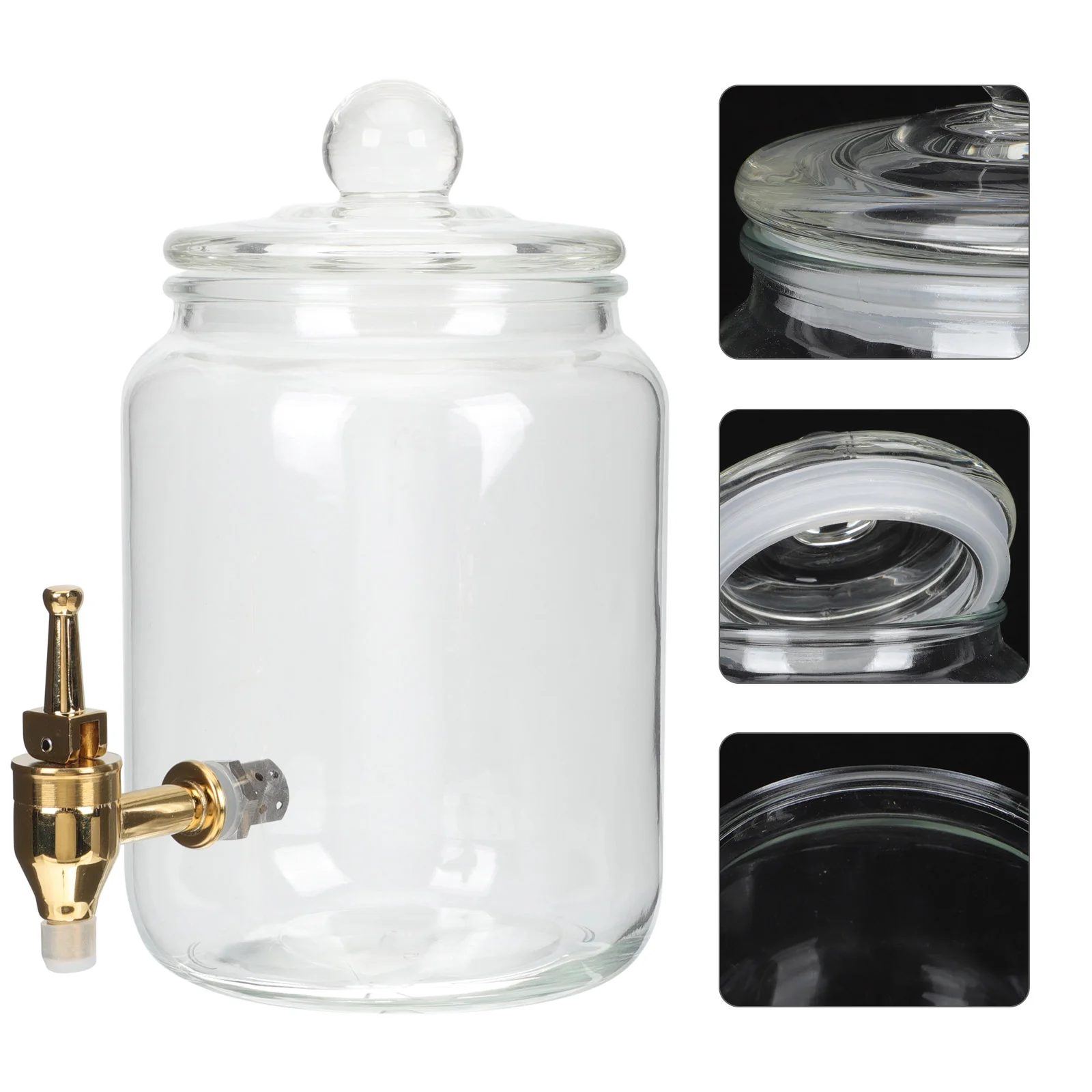 Glass Bottle Glass Containers Beverage Dispenser Ginseng Refrigerator Dispenser Glass + Copper Soda Dispenser Home
Glass Bottle Glass Containers Beverage Dispenser Ginseng Refrigerator Dispenser Glass + Copper Soda Dispenser Home