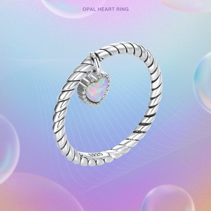 WOSTU 925 Sterling Sliver Simple Opal Heart Love Round Beads Size Rings For Women Female Original Jewelry CQR807
WOSTU 925 Sterling Sliver Simple Opal Heart Love Round Beads Size Rings For Women Female Original Jewelry CQR807