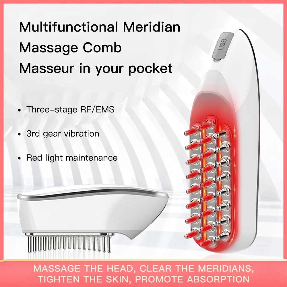 3 Give Adjustment Multifunctional Head Massager Vibration Microcurrent Red Light Head Meridian Massage Comb Scraping Realx Musle
3 Give Adjustment Multifunctional Head Massager Vibration Microcurrent Red Light Head Meridian Massage Comb Scraping Realx Musle
