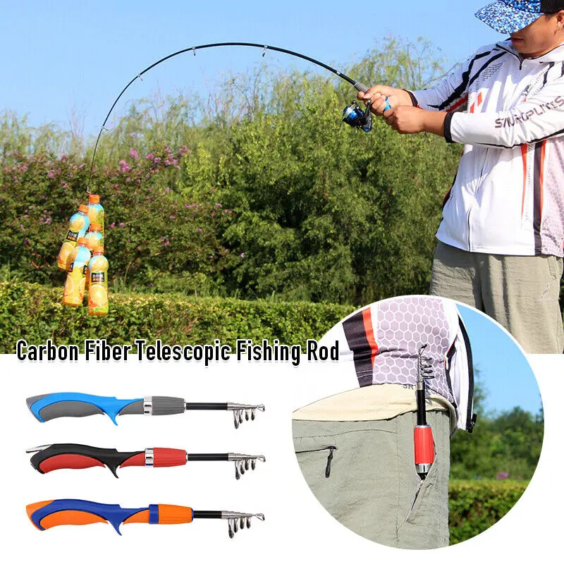 

1.2 M 1.4 M 1.6 M Carp Fishing Rod feeder 1.2-1.6m Hard FRP Carbon Fiber Telescopic Fishing Pole Fishing Rod Tackle Pole
