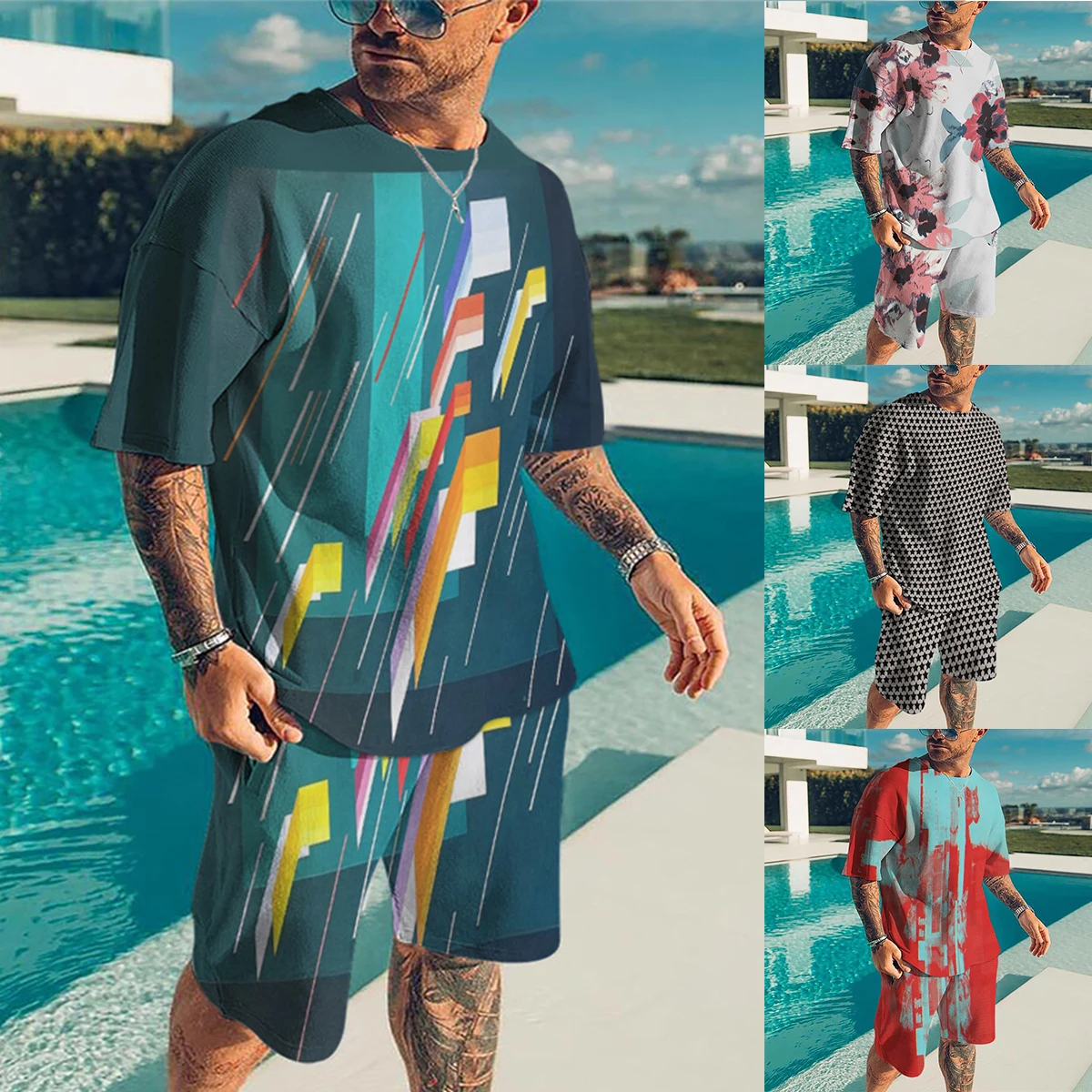 2022 Fashion All-match Men's Tracksuit Simple Running Set Street Suit Round Neck Sportswear Summer Oversized T Shirt Sets
2022 Fashion All-match Men's Tracksuit Simple Running Set Street Suit Round Neck Sportswear Summer Oversized T Shirt Sets