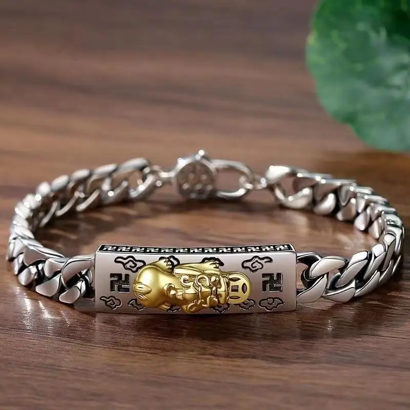 Six Character True Tales: Pixiu Bracelet, Male Fashion, Simple Couple, Versatile Street Hip Hop, Gifts to Girlfriend
Six Character True Tales: Pixiu Bracelet, Male Fashion, Simple Couple, Versatile Street Hip Hop, Gifts to Girlfriend