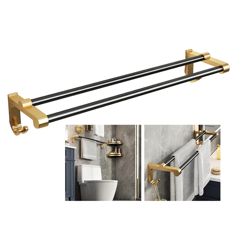 Double Towel Holder Bathroom Aluminum Towel Rack Bath Towel Bars Towel Rail For Wall Mounting Bathroom Accessories
Double Towel Holder Bathroom Aluminum Towel Rack Bath Towel Bars Towel Rail For Wall Mounting Bathroom Accessories