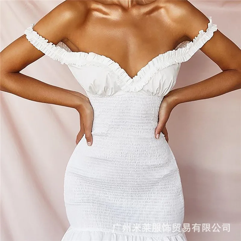 2022 New Lace Summer White Crochet Hollow out V-Neck Band Long Sleeve Flare Mouth Women's Dress
2022 New Lace Summer White Crochet Hollow out V-Neck Band Long Sleeve Flare Mouth Women's Dress