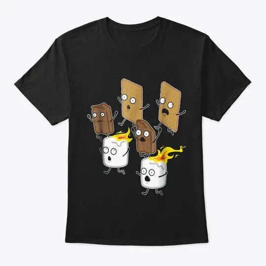 Футболка Smores мужская с забавным рисунком хлопковая тенниска коротким рукавом и