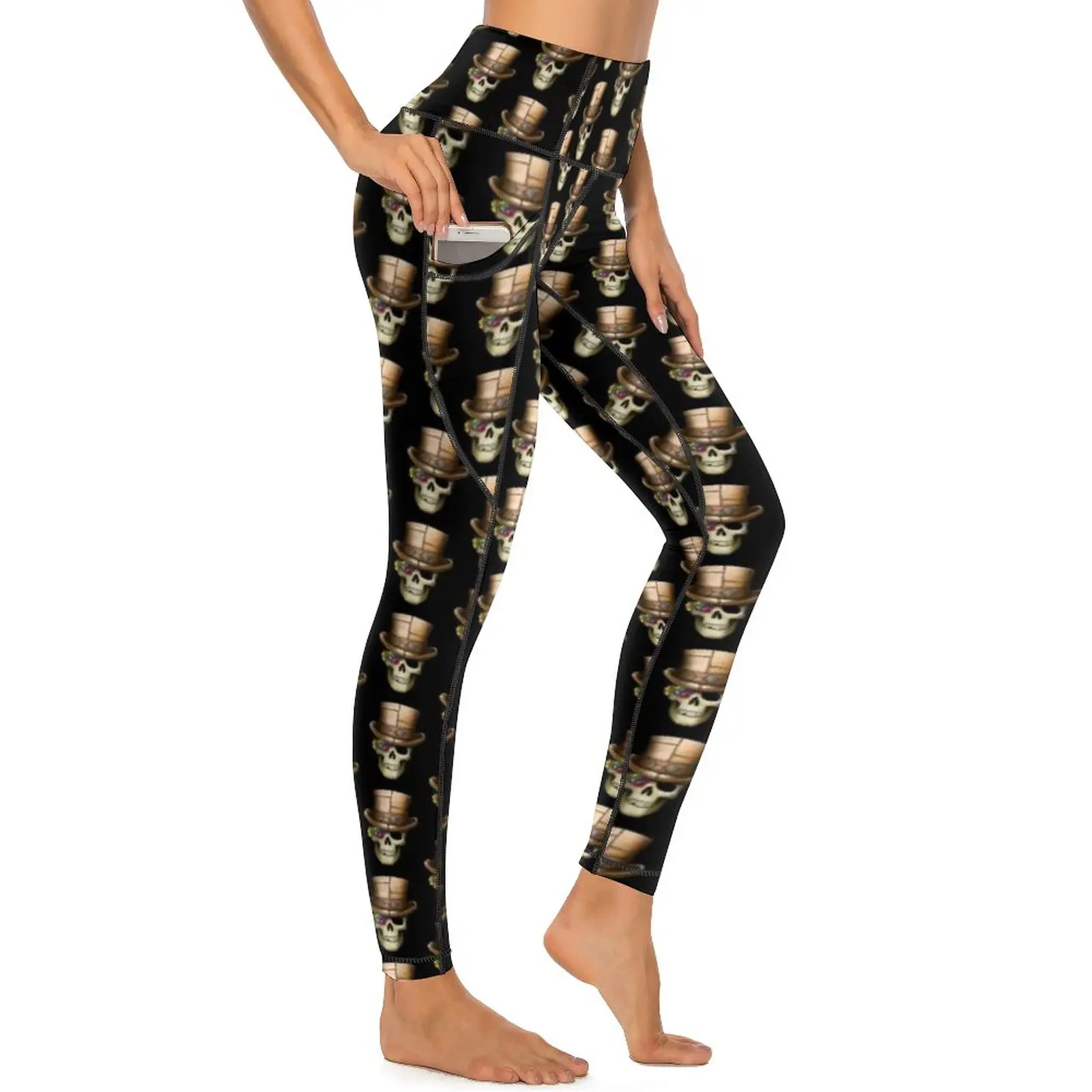 Steampunk Leggings Skull With Top Hat High Waist Yoga Pants Breathable Elastic Leggins Pockets Female Graphic Gym Sports Tights
Steampunk Leggings Skull With Top Hat High Waist Yoga Pants Breathable Elastic Leggins Pockets Female Graphic Gym Sports Tights