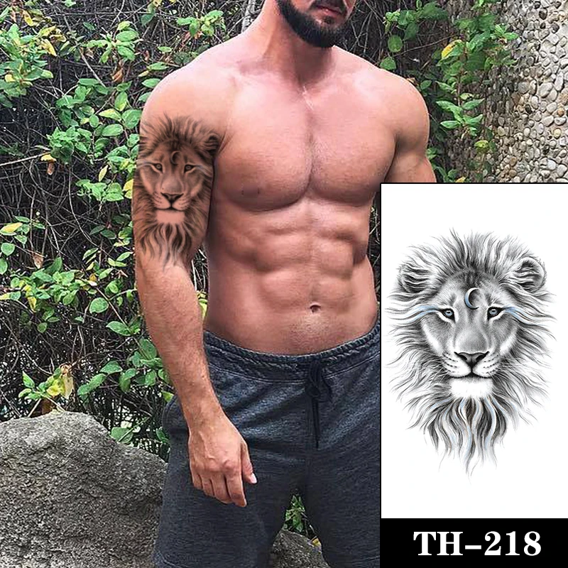 Black Lion Tiger Animal Tattoos Fake Men Blue Eyes Flowers Tattoos Waterproof Large Size Body Art Arm Tatoos Temporary Stickers
Black Lion Tiger Animal Tattoos Fake Men Blue Eyes Flowers Tattoos Waterproof Large Size Body Art Arm Tatoos Temporary Stickers
