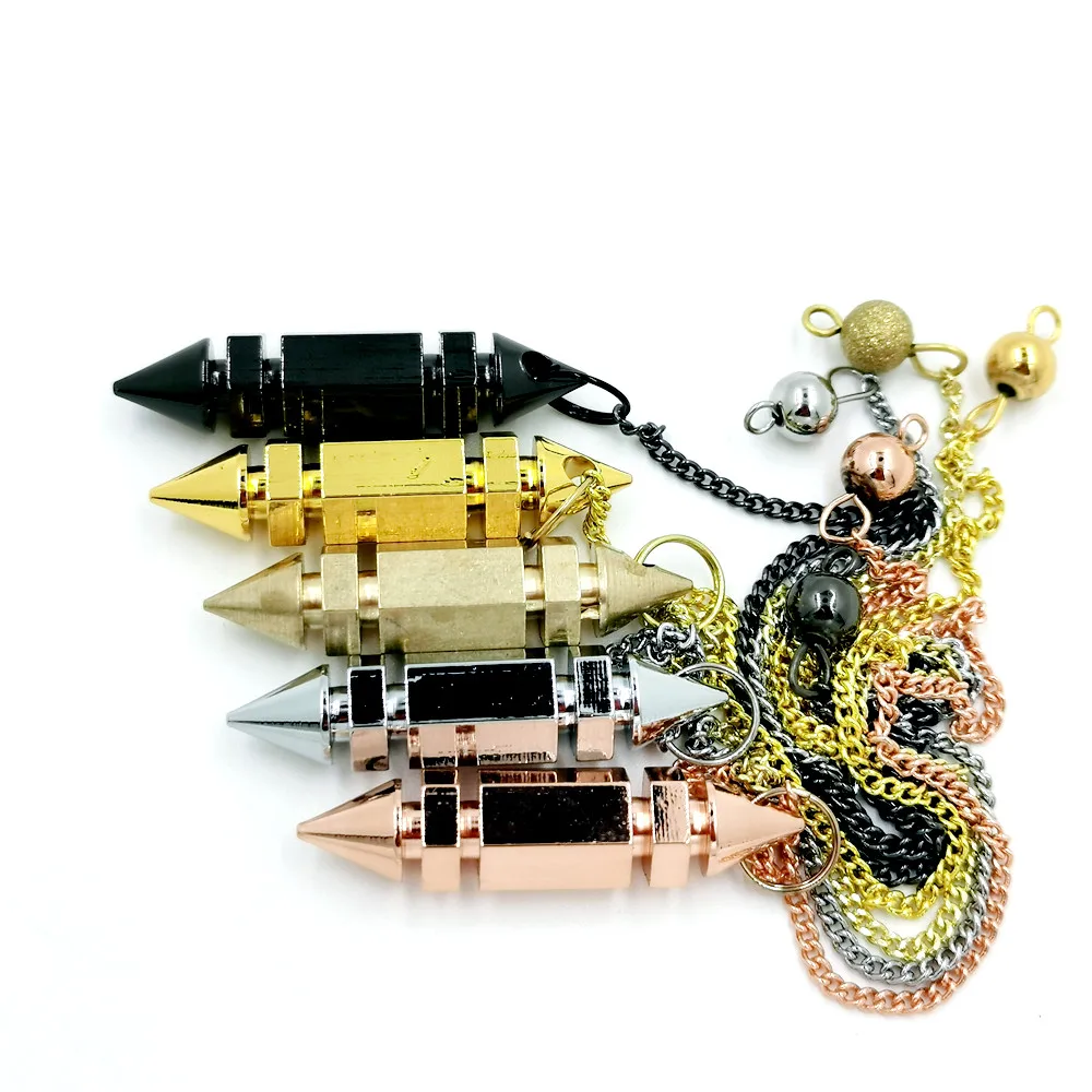 Pendule for Reiki BRASS Metal Pendulum Divination Necklace Pendant Hexagonal Bullet Women Men Reiki Jewelr
Pendule for Reiki BRASS Metal Pendulum Divination Necklace Pendant Hexagonal Bullet Women Men Reiki Jewelr