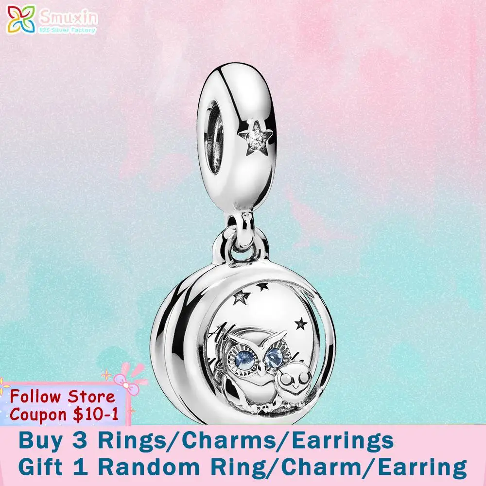 Smuxin 925 Sterling Silver Beads Always by Your Side Owl Dangle Charms fit Original Pandora Bracelets Women Jewelry Girl Gift
Smuxin 925 Sterling Silver Beads Always by Your Side Owl Dangle Charms fit Original Pandora Bracelets Women Jewelry Girl Gift