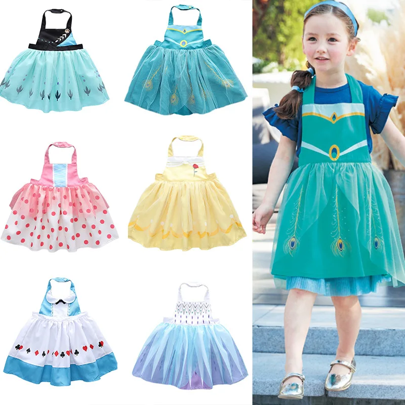 Disney Princess Party Dress up for Girls Frozen Elsa Jasmine Rapunzel Bib Costume Kids Daily Clothing Apron Fake Dress
Disney Princess Party Dress up for Girls Frozen Elsa Jasmine Rapunzel Bib Costume Kids Daily Clothing Apron Fake Dress