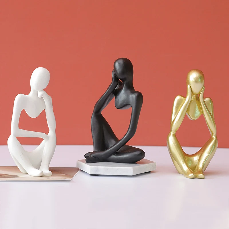Resin Sculpture Abstract Thinker Statue Miniature Figurines Thinker Character European Style Office Home Decoration Accessories
Resin Sculpture Abstract Thinker Statue Miniature Figurines Thinker Character European Style Office Home Decoration Accessories
