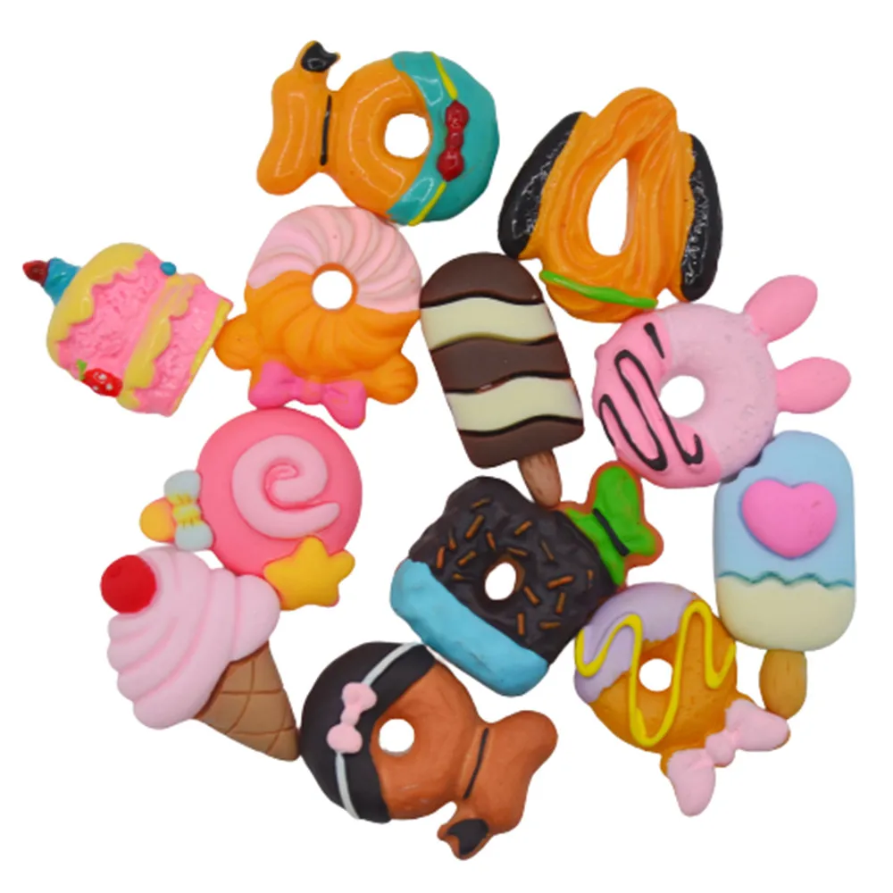 

Kawaii Falt Back Candy Cabochons Janpanese Food Toy Miniatures Dollhouse Decorations Scrapbook Embellishment Materials