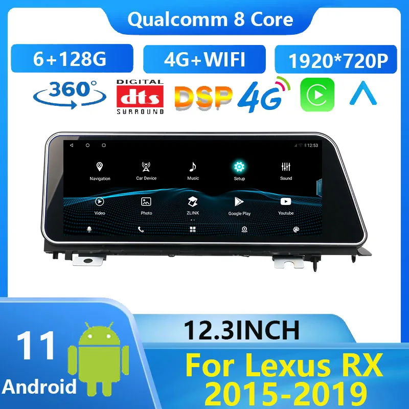 12.3 Inch Android 11 For Lexus RX RX300 2015 - 2019 Car Monitor Auto Radio Multimedia Player Carplay Audio GPS Navigation Stereo
12.3 Inch Android 11 For Lexus RX RX300 2015 - 2019 Car Monitor Auto Radio Multimedia Player Carplay Audio GPS Navigation Stereo