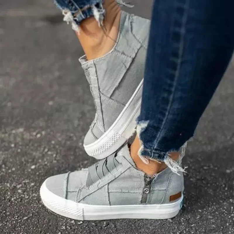 2023New Sneakers Flat Platform Women Canvas Shoes Elastic Band Comfortable Casual Female Vulcanized Shoes Zipper Ladies Footwear
2023New Sneakers Flat Platform Women Canvas Shoes Elastic Band Comfortable Casual Female Vulcanized Shoes Zipper Ladies Footwear