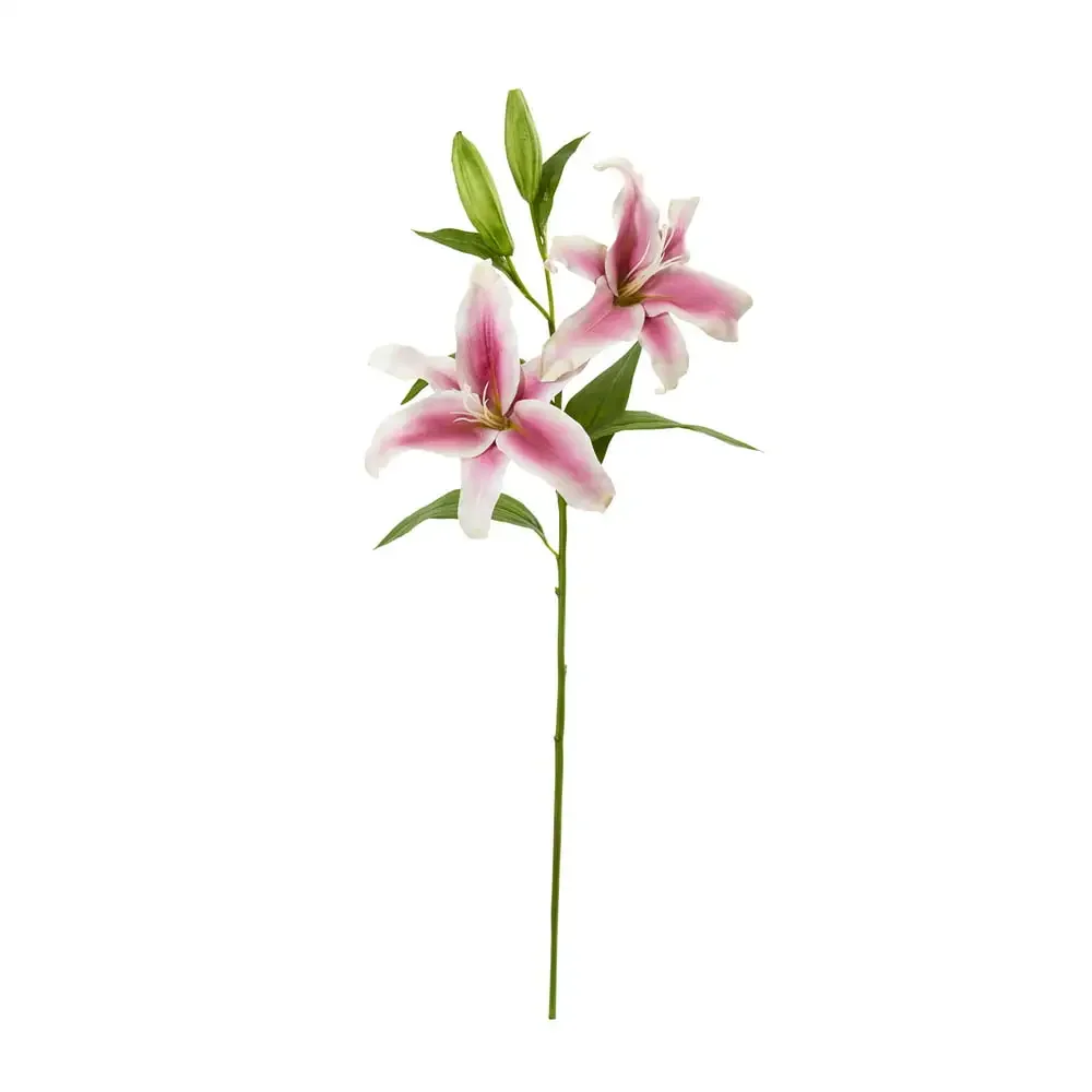 

31in. Rubrum Lily Artificial Flower (Set of 3)