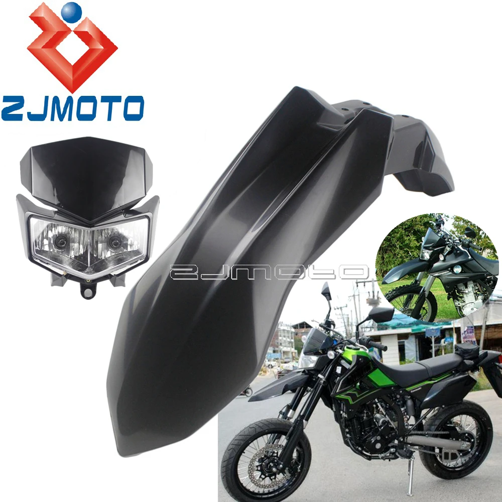 Off Road Black Front Fender For Kawasaki KLX 250 KLX 250SF D-Tracker X 250 KLX 250S Motocross Custom Black Polye Mudguard 
Off Road Black Front Fender For Kawasaki KLX 250 KLX 250SF D-Tracker X 250 KLX 250S Motocross Custom Black Polye Mudguard