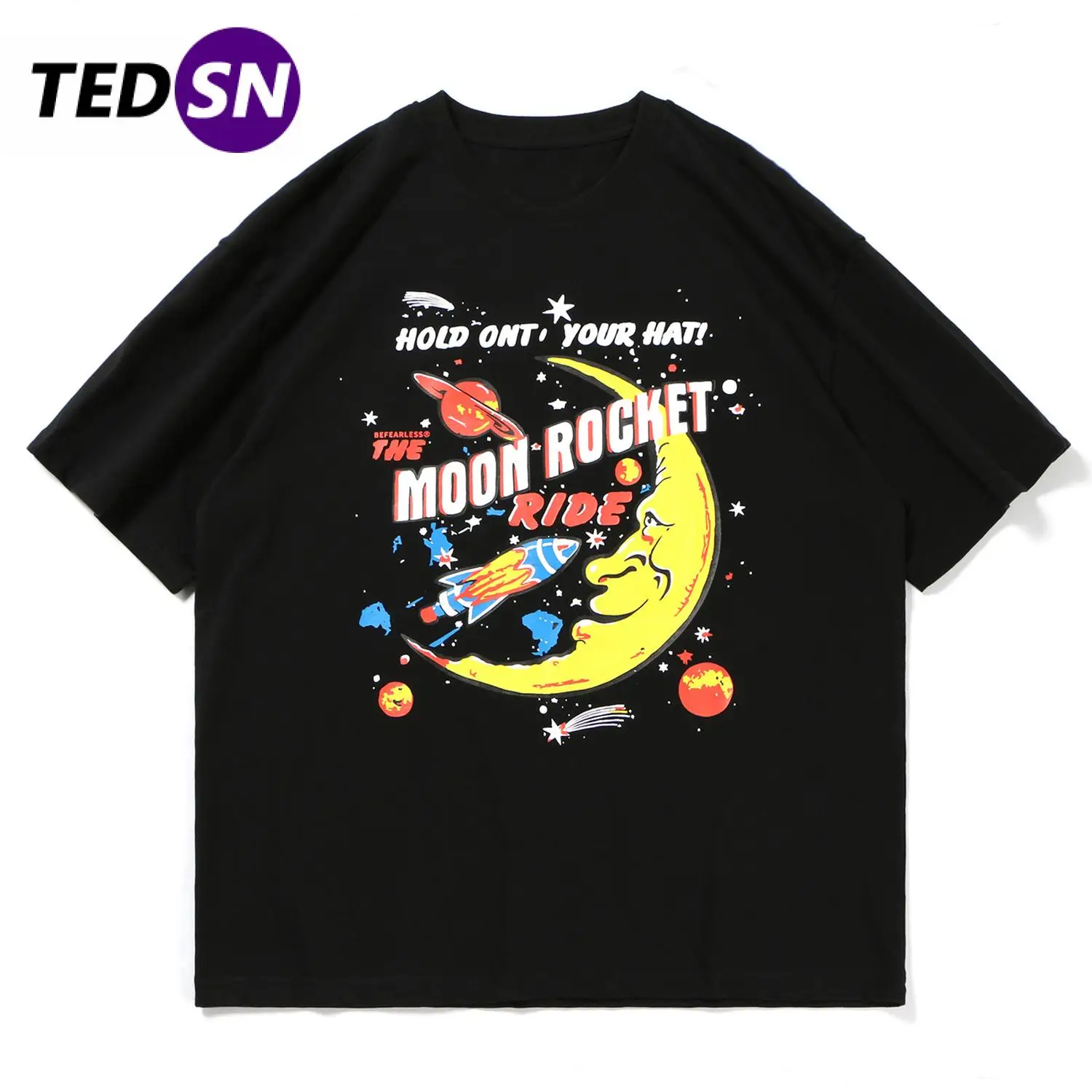 2021 Moon Pocket Print Tshirt Summer Harajuku Loose T Shirt Fashion Casual Cotton Male Tops Tees Fashion Streetwear
2021 Moon Pocket Print Tshirt Summer Harajuku Loose T Shirt Fashion Casual Cotton Male Tops Tees Fashion Streetwear