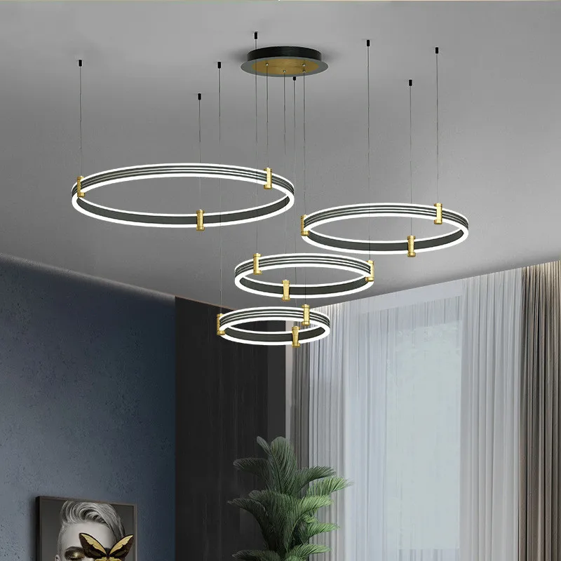 Gray LED Pendant Lights For Living Room Dining Room Kitchen Circle Rings Decor Hanging Lighting Home Indoor LED Pendant Lamps 
Gray LED Pendant Lights For Living Room Dining Room Kitchen Circle Rings Decor Hanging Lighting Home Indoor LED Pendant Lamps