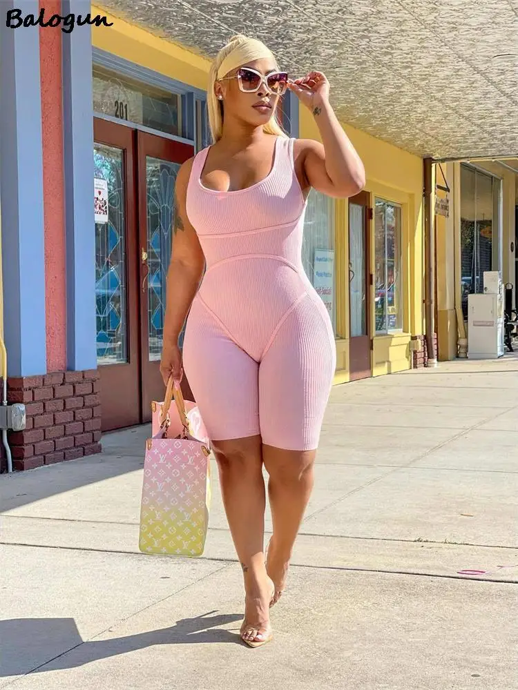 Balogun Summer Ribbed Rompers Womens White Bodycon Jumpsuit 2022 Pink Slim Camis Backless Rompers Female One Piece Party Outfit
Balogun Summer Ribbed Rompers Womens White Bodycon Jumpsuit 2022 Pink Slim Camis Backless Rompers Female One Piece Party Outfit