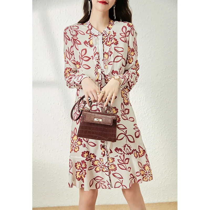 Женское летнее платье из натурального шелка, свободное повседневное сказочное платье с цветочным принтом, женская одежда для офиса, модель Zm3309, 100% 
Женское летнее платье из натурального шелка, свободное повседневное сказочное платье с цветочным принтом, женская одежда для офиса, модель Zm3309, 100%