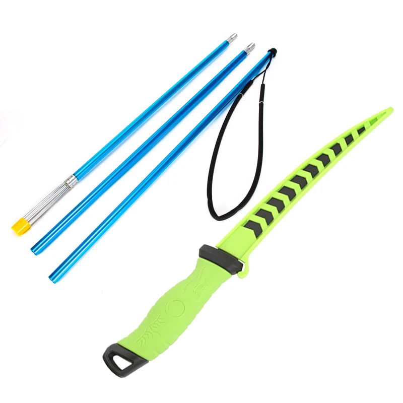 1 Pcs 9 Inch Bait Knife Sharp Blade Fishing Knife & 1 Set Pole Spear Detachable Three-Section Removable Harpoon
1 Pcs 9 Inch Bait Knife Sharp Blade Fishing Knife & 1 Set Pole Spear Detachable Three-Section Removable Harpoon