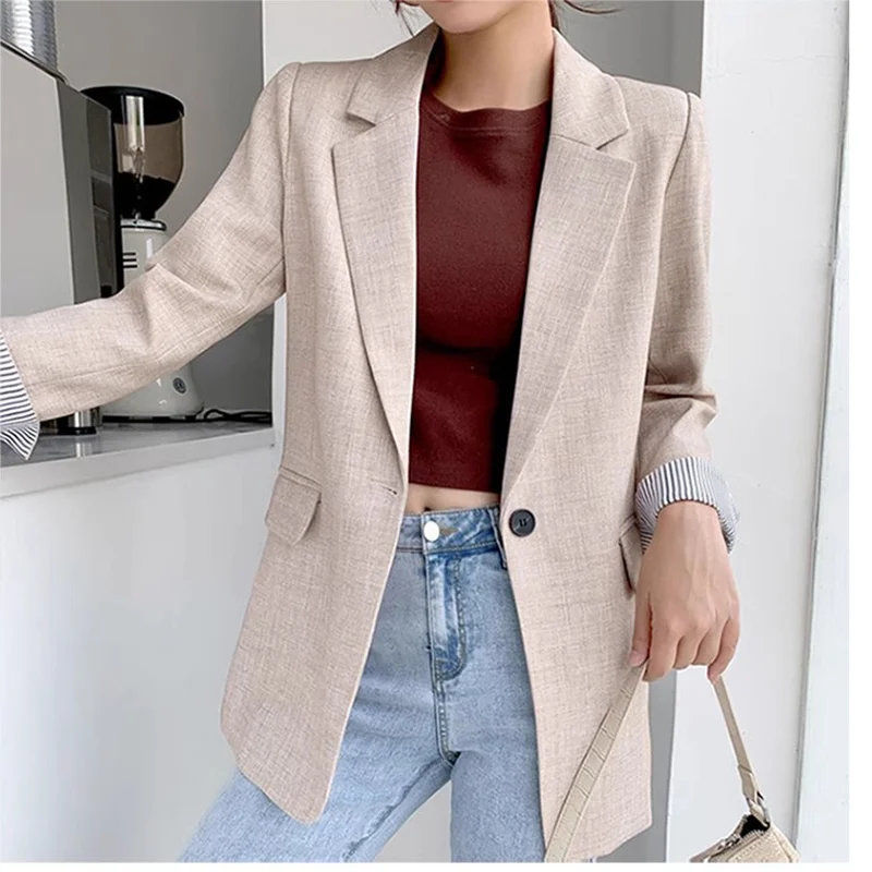 Blazers Women's Fashion Business Plaid Work Office Women's Long Sleeve Spring Casual Blazer New Women's Coat Jacket Korean 2023 
Blazers Women's Fashion Business Plaid Work Office Women's Long Sleeve Spring Casual Blazer New Women's Coat Jacket Korean 2023