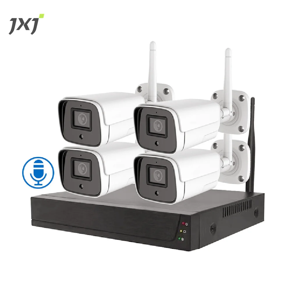 

JXJ Instant Email Alert Remote Access Anywhere Anytime IP66 Waterproof 4 Channel IP CCTV 5mp Poe Nvr Kit Security Camera Nvr 4ch