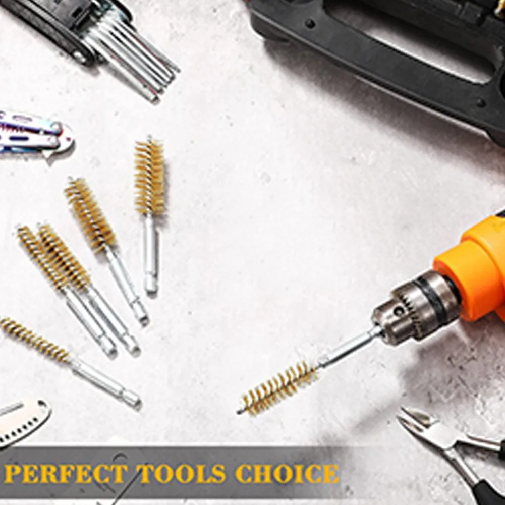 6pcs Stainless Steel Bore Brush Set Twisted Wire Stainless Steel Cleaning Brush 1/4Inch Hex Shank For Power Drill Impact Driver
6pcs Stainless Steel Bore Brush Set Twisted Wire Stainless Steel Cleaning Brush 1/4Inch Hex Shank For Power Drill Impact Driver