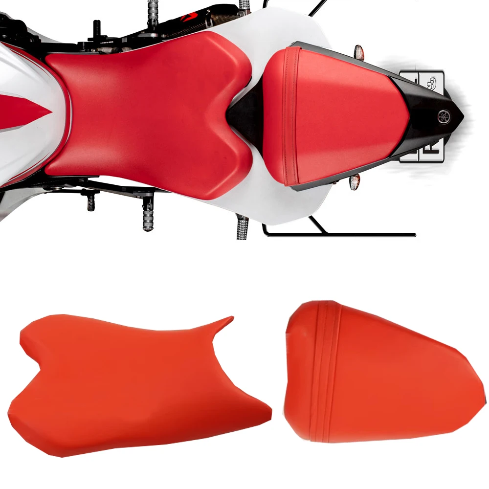 

Переднее сиденье для водителя мотоцикла, подушка для YAMAHA YZF R6 600 YZF-R6 2008-2013 2014 2015 YZFR6, красное заднее седло для пассажира