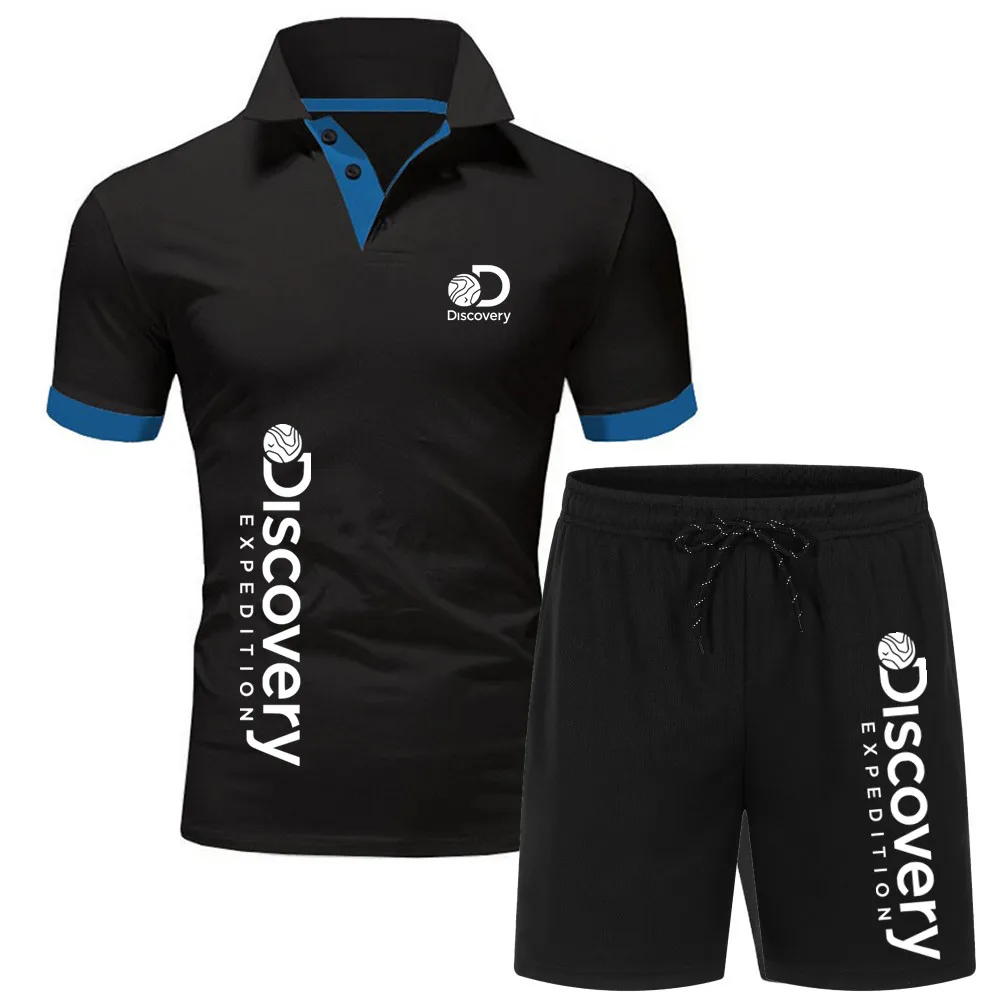 New 2 Piece Set Men discovery T-shirt Shorts Summer Polo Short-sleeved Trousers Thin Pants Sportswear Men Basketball Shirt
New 2 Piece Set Men discovery T-shirt Shorts Summer Polo Short-sleeved Trousers Thin Pants Sportswear Men Basketball Shirt