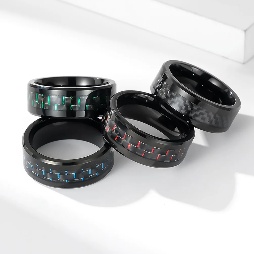 European and American Style Black Tungsten Steel Inlaid Carbon Fiber Ring Men's Tungsten Gold Pure Black Wrench
European and American Style Black Tungsten Steel Inlaid Carbon Fiber Ring Men's Tungsten Gold Pure Black Wrench