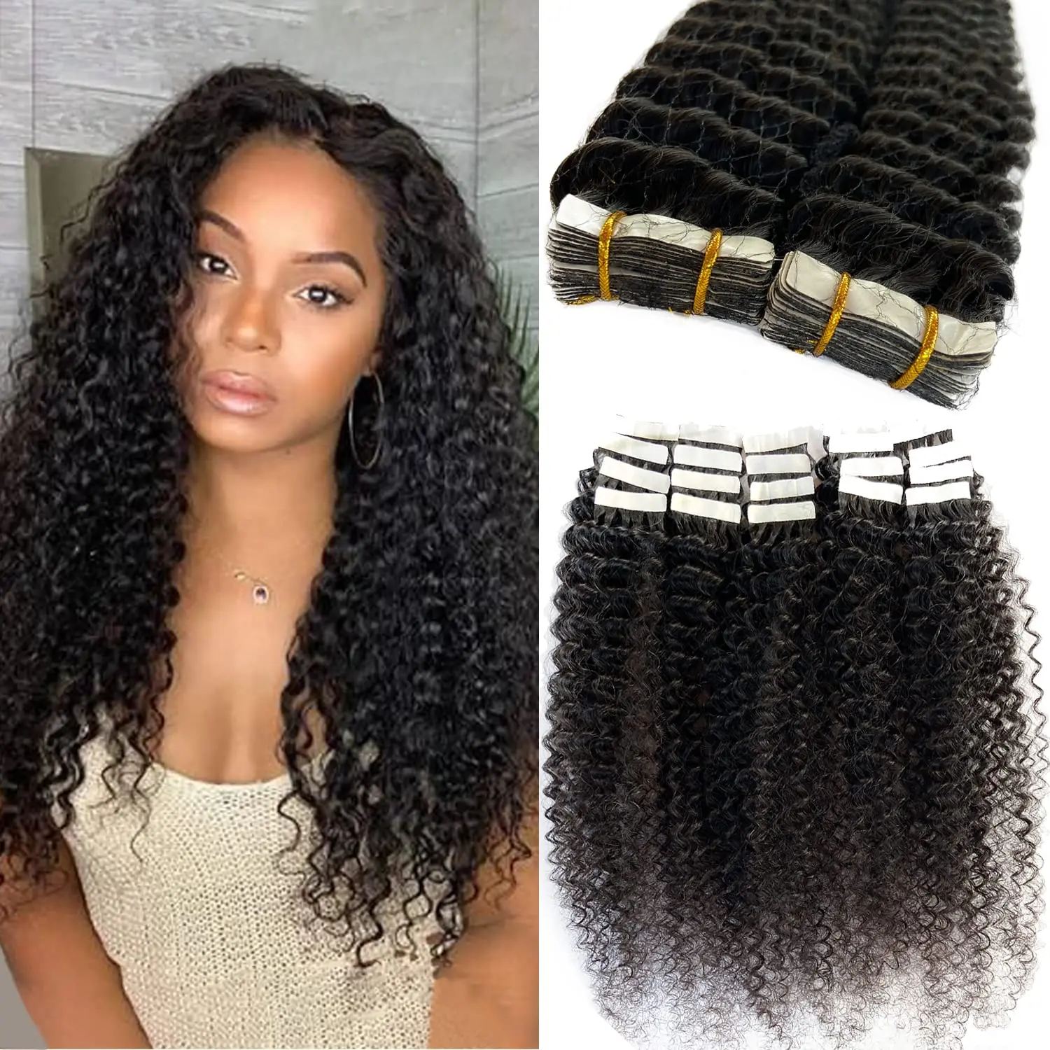 Afro Kinky Curly Tape In Human Hair Extensions For Black Women 4b4c Coily Skin Weft Adhesive Invisible 100% Brazilian Remy Hair
Afro Kinky Curly Tape In Human Hair Extensions For Black Women 4b4c Coily Skin Weft Adhesive Invisible 100% Brazilian Remy Hair