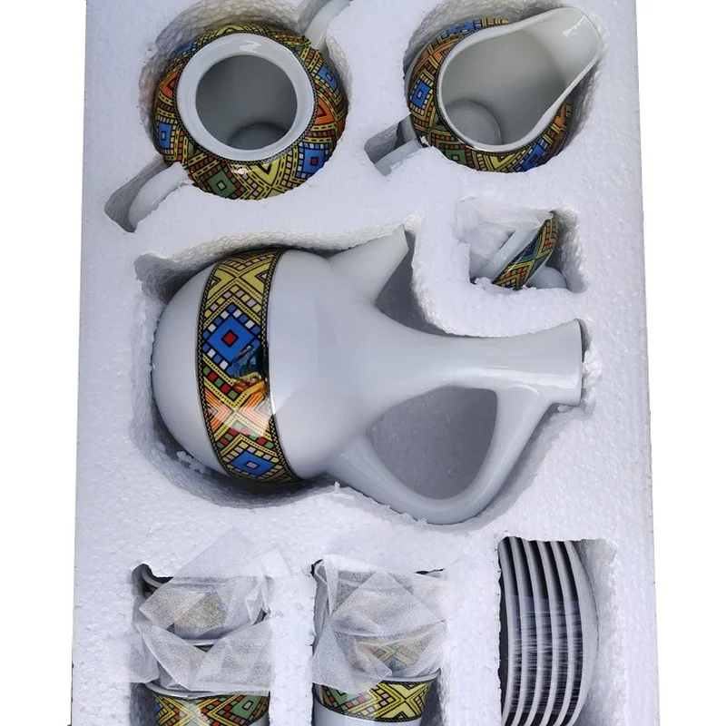 ethiopian eritrean coffee cups edition full set 17pcs comes with 6 cups 6 saucer coffee and sugar+milk pot
ethiopian eritrean coffee cups edition full set 17pcs comes with 6 cups 6 saucer coffee and sugar+milk pot