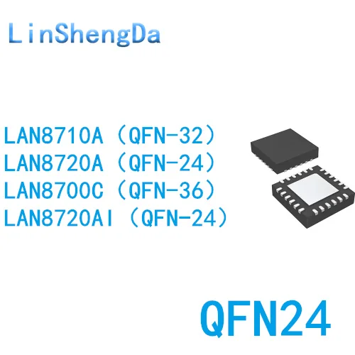10 шт LAN8720A-CP-TR LAN8720AI CP LAN8710A EZC LAN8700C AEZG QFN 
10 шт LAN8720A-CP-TR LAN8720AI CP LAN8710A EZC LAN8700C AEZG QFN