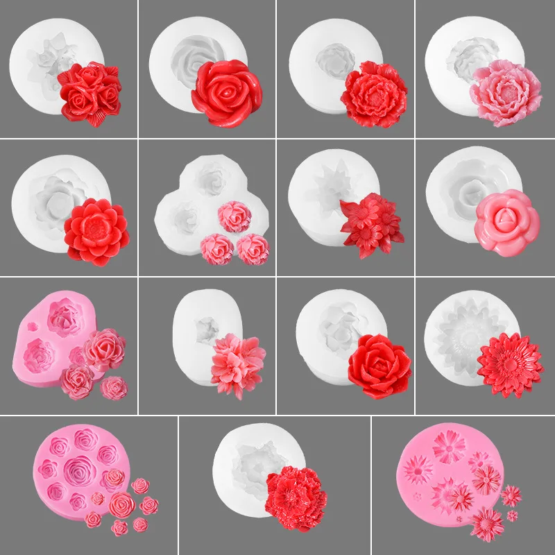 Silicone Flower DIY Mold Camellia Cake Decoration Rose Peony Flower Candle Mould Kitchen Baking Tools Chocolate Fondant Molds
Silicone Flower DIY Mold Camellia Cake Decoration Rose Peony Flower Candle Mould Kitchen Baking Tools Chocolate Fondant Molds